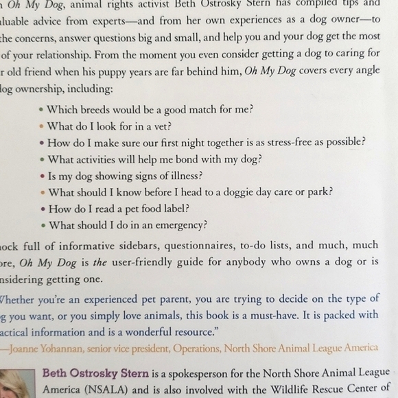 ⭐️ 3/$18 ⭐️ Beth Ostrosky Stern "Oh My Dog" Train Nurture Feed Care Guide Book - Picture 4 of 6